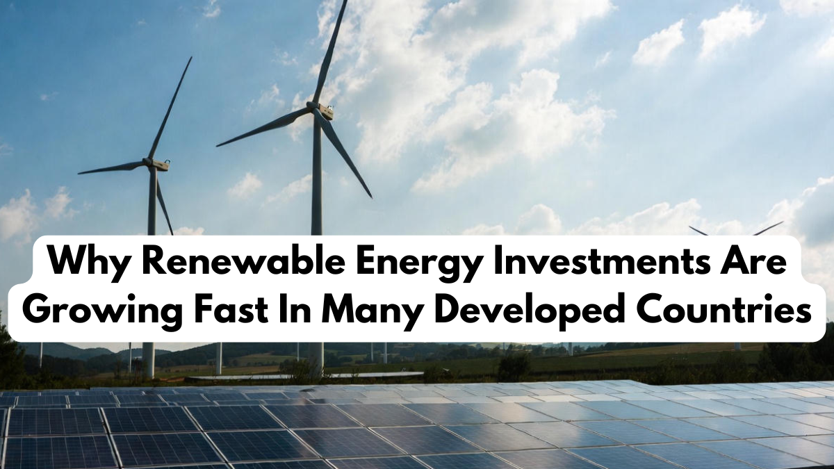 Why Renewable Energy Investments Are Growing Fast In Many Developed Countries