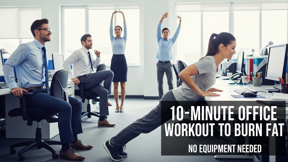 10-Minute Office Workout to Burn Fat — No Equipment Needed