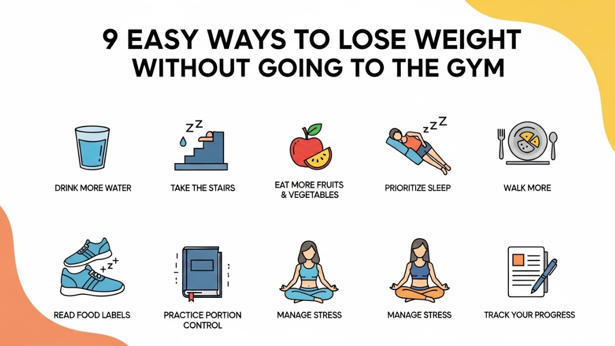 9 Easy Ways to Lose Weight Without Going to the Gym