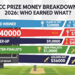 ICC Prize Money Breakdown 2026: Who Earned What?
